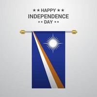 Marshall Islands Independence Day hängender Flaggenhintergrund vektor