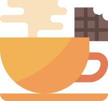 choklad varm kaffe Kafé restaurang mocka - platt ikon vektor