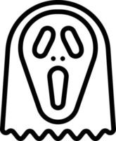 Maske Ghost Scream Hallo Halloween - Gliederungssymbol vektor
