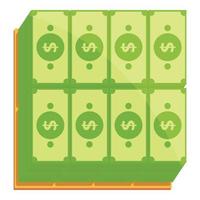 Bank kontanter topp se ikon, tecknad serie stil vektor