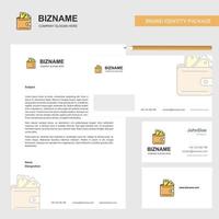 Brieftasche Business Briefkopf Umschlag und Visitenkarte Design-Vektor-Vorlage vektor