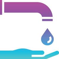vatten sparande hand tvätta rena ekologi - fast lutning ikon vektor