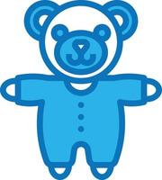 Plüschbär Teddy Babyzubehör - blaues Symbol vektor