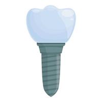 tand implantera bearbeta ikon tecknad serie vektor. dental krona vektor