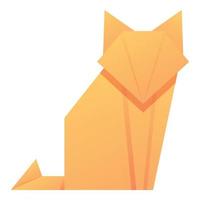 Wald-Origami-Fuchs-Symbol-Cartoon-Vektor. Tier aus Papier vektor