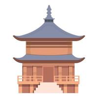 alter pagodenikonen-karikaturvektor. China-Gebäude vektor