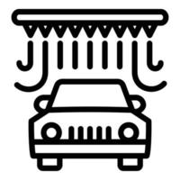 Symbol für die Autowaschanlage der Station, Umrissstil vektor