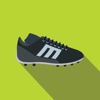 sport sko med klotsar platt ikon vektor