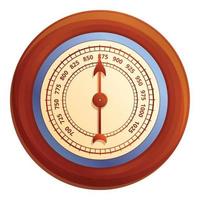 rundes Barometer-Symbol, Cartoon-Stil vektor