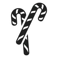 Candy Striped Sticks Symbol, einfachen Stil vektor