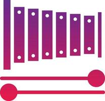 Xylophon-Musik-Vokuhila-Instrument-Unterhaltung - solides Gradientensymbol vektor