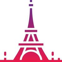 eiffel torn paris Frankrike landmärke - fast lutning ikon vektor