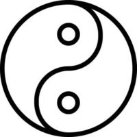 yin yang tao zen Kina religiös - översikt ikon vektor