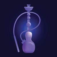 violette Shisha-Ikone, Cartoon-Stil vektor