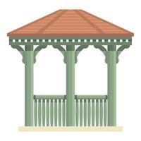 Lebensmittel-Pergola-Symbol Cartoon-Vektor. Hausbau vektor