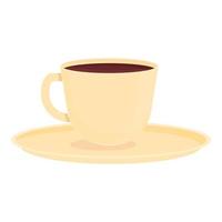 Symbol für italienische Kaffeetasse am Morgen, Cartoon-Stil vektor