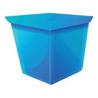 blaue Geschenkbox-Symbol, Cartoon-Stil vektor