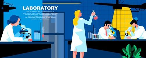 laboratorium platt målsidesmall vektor