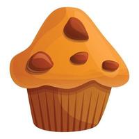 nöt muffin ikon, tecknad serie stil vektor