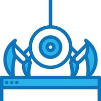 Crawl-Spinne-Roboter-Website SEO - blaues Symbol vektor