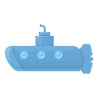 fartyg u-båt ikon, tecknad serie stil vektor