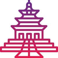 tempel des himmels tempel chinesische religiöse reise - verlaufssymbol vektor