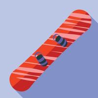 Snowboard-Board-Symbol, flacher Stil vektor