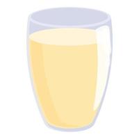 Haselnuss-Milch-Glas-Symbol Cartoon-Vektor. Gemüsegetränk vektor