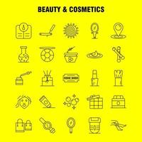 Schönheits- und Kosmetikliniensymbole, die für Infografiken, mobiles Uxui-Kit und Druckdesign festgelegt wurden, umfassen Klingenschnitt-Rasiermesser, kosmetischen Standort, Kosmetik-Schönheitsbad-Icon-Set-Vektor vektor