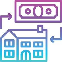 Refinanzierung von Hypothekenimmobilieninvestitionen - Farbverlaufssymbol vektor