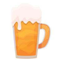 Bierkrug-Symbol Cartoon-Vektor. Schaumglasgetränk vektor