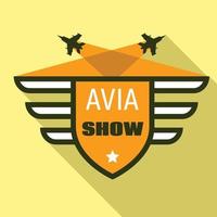 Avia-Show-Logo, flacher Stil vektor