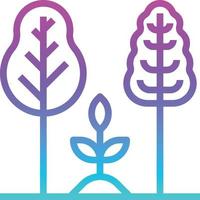 Pflanze wachsen Waldbaum Ökologie - Verlaufssymbol vektor