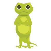 grünes Chamäleon-Symbol Cartoon-Vektor. Gecko-Eidechse vektor
