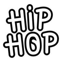 hiphop vägg måla ikon, översikt stil vektor