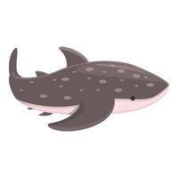 Walhai Fauna Symbol Cartoon Vektor. tierischer Fisch vektor