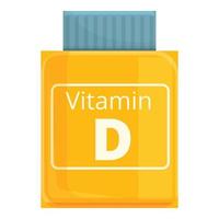 Vitamin-d-Flaschensymbol, Cartoon-Stil vektor