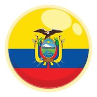 cirkel emblem ikon tecknad serie vektor. resa ecuador vektor