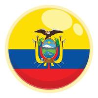 Kreis-Emblem-Symbol Cartoon-Vektor. Reise nach Ecuador vektor