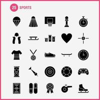 sporter fast glyf ikon för webb skriva ut och mobil uxui utrustning sådan som fotboll fotboll skor skor sporter sporter skor hjärta piktogram packa vektor