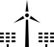 Energieinvestitionsleistung Solarzelle elektrisch - solides Symbol vektor