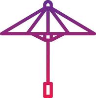 wagasa regenschirm regen regnerisches japan - verlaufssymbol vektor