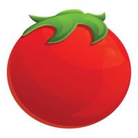 Öko-Tomaten-Symbol, Cartoon-Stil vektor