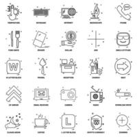 25 Business-Konzept-Mix-Linie-Icon-Set vektor