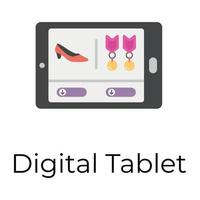 trendiges digitales Tablet vektor