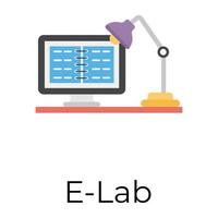 trendig e- labb vektor