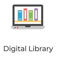 trendige digitale Bibliothek vektor