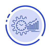 Chart Analytics Graphen Markt Zeitplan Zeittrends blau gepunktete Linie Liniensymbol vektor