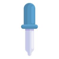 Symbol für Covid-Testpipette im Cartoon-Stil vektor