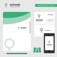 Suche Business Logo Datei Abdeckung Visitenkarte und Design-Vektor-Illustration für mobile Apps vektor